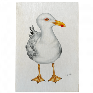 Holztafel - Möwe