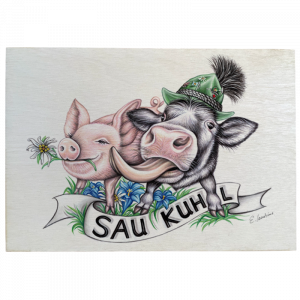 Holztafel Saukuhl Alpen