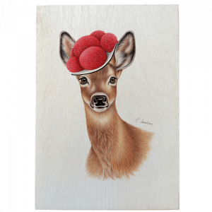 Holztafel - Bollenhut Reh