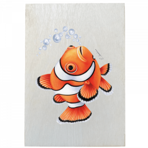 Holztafel - Clownfisch