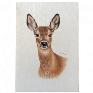Holztafel - Reh