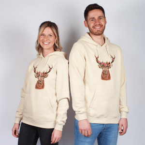 Unisex Hoodie - Blumenhirsch