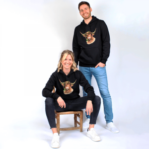 Unisex Hoodie - Blumenhochlandrind