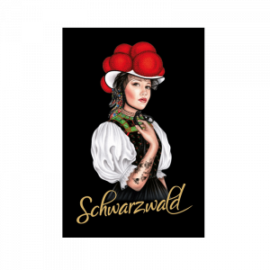 Magnet Schwarzwald Bollenhut Schwarzwaldmädel