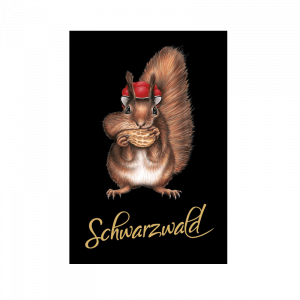 Magnet Schwarzwald Bollenhut Eichhörnchen