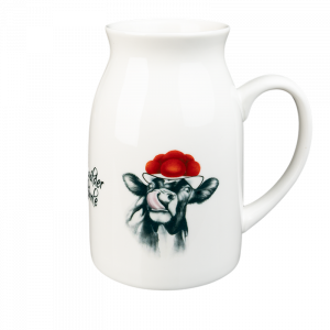 Porzellan - Schwarzwälder Milchkännle Blumenkuh - 450 ml