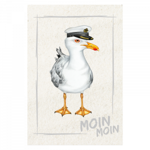 Magnet Kapitän Möwe Moin Moin