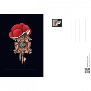 Postkarte Bollenhut Kuckucksuhr