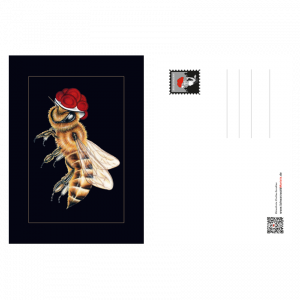 Postkarte Bollenhut Biene