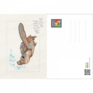Postkarte Schildkröte