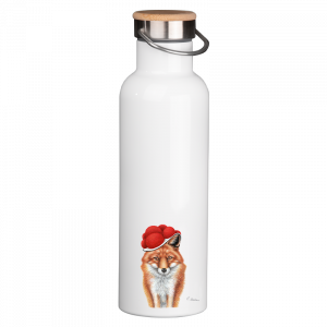 Thermoflasche mit Bambusdeckel - Bollenhut Fuchs