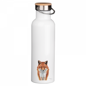 Thermoflasche mit Bambusdeckel - Fuchs
