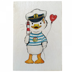 Holztafel Kapitän Quentin