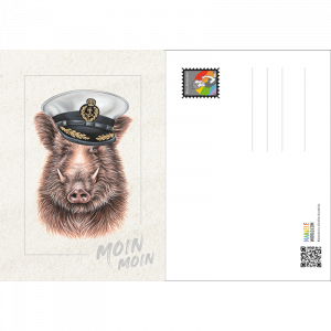 Postkarte Kapitän Keiler