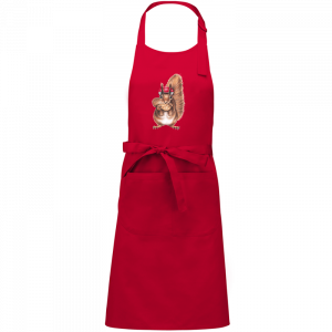 Latzschürze Erwachsene - Bollenhut Eichhörnchen