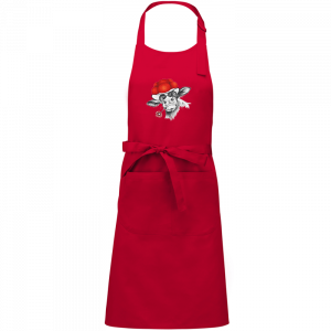 Latzschürze - Erwachsene Bollenhut Kuh mit Blume