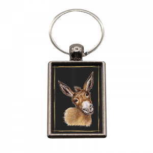 Schlüsselanhänger Esel, rechteckig, 40x25mm