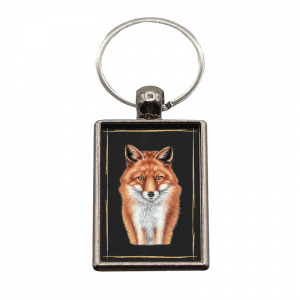 Schlüsselanhänger Fuchs, rechteckig, 40x25mm