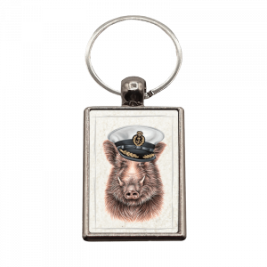 Schlüsselanhänger Kapitän Keiler, rechteckig, 40x25mm