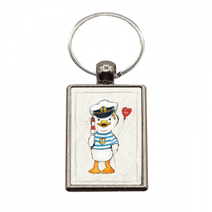 Schlüsselanhänger - Kapitän Quentin, rechteckig, 40x25mm