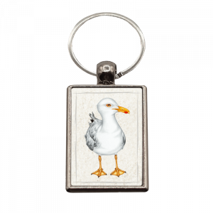 Schlüsselanhänger Möwe, rechteckig, 40x25mm