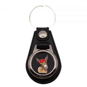 Schlüsselanhänger rund Bollenhut Esel