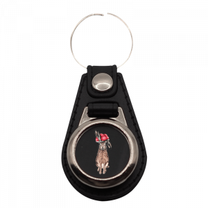 Schlüsselanhänger rund Bollenhut Hase