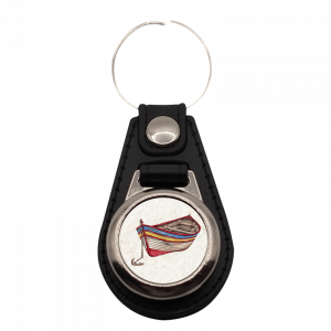Schlüsselanhänger rund Holzboot