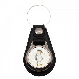 Schlüsselanhänger rund Kapitän Möwe