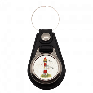 Schlüsselanhänger rund Leuchtturm