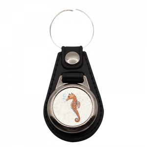 Schlüsselanhänger rund Seepferdchen