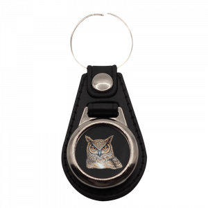 Schlüsselanhänger rund Eule