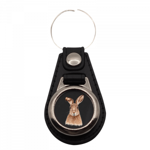 Schlüsselanhänger rund Hase
