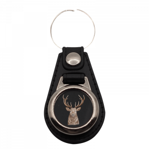 Schlüsselanhänger rund Hirsch