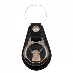 Schlüsselanhänger rund Hochlandrind