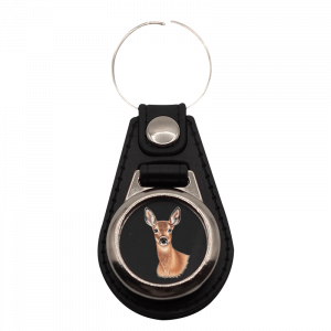 Schlüsselanhänger rund Reh