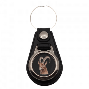 Schlüsselanhänger rund Steinbock