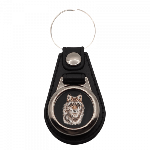 Schlüsselanhänger rund Wolf