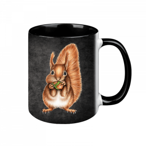 TASSE Black Edition - Eichhörnchen