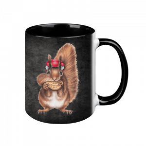 TASSE Black Edition - Bollenhut Eichhörnchen