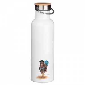 Thermoflasche mit Bambusdeckel - Bollenhut Hahn