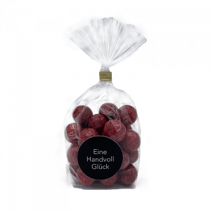 Eine Handvoll Johannisbeeren in weißer Schokolade (Inhalt: 0,1 Kg (49,5 €*/1 Kg))