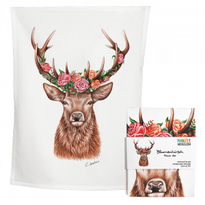 Geschirrtuch - Blumenhirsch