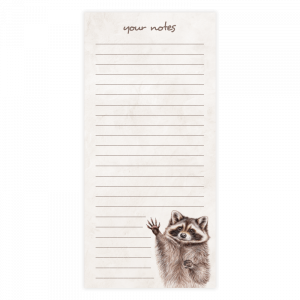 Notizblock - Waschbär
