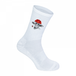 Tennissocken - Bollenhut Kuh mit Blume
