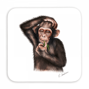 Untersetzer 9x9 - Affe