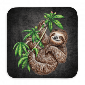 Untersetzer 9x9 Black Edition - Faultier