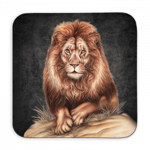 Untersetzer 9x9 Black Edition - Löwe
