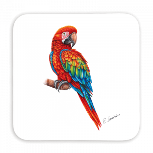 Untersetzer 9x9 - Papagei
