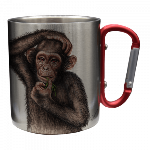 Edelstahltasse - Affe